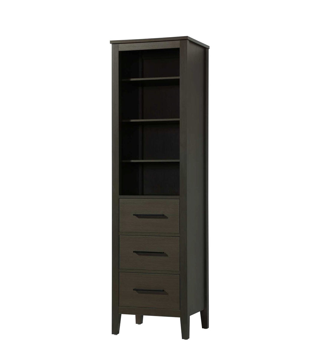 20 Inch Open Shelving Bath Storage Cabinet In Mocha Brown