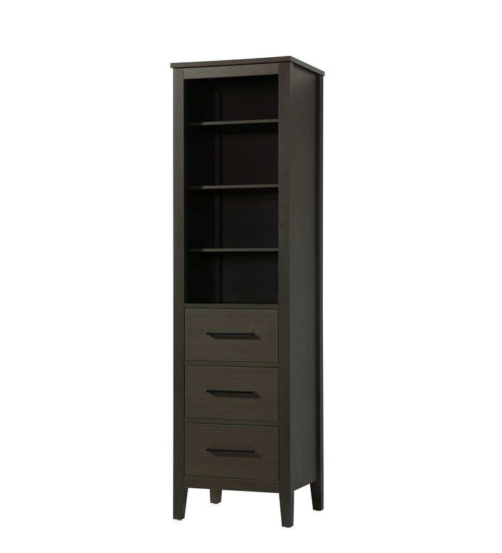 20 Inch Open Shelving Bath Storage Cabinet In Mocha Brown