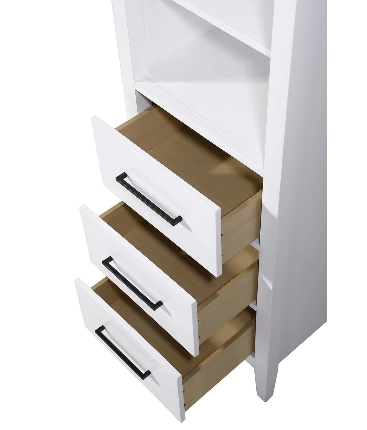 20 Inch Open Shelving Bath Storage Cabinet In White