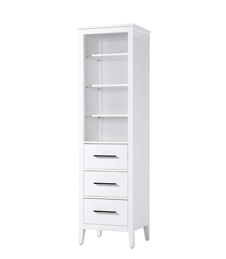 20 Inch Open Shelving Bath Storage Cabinet In White