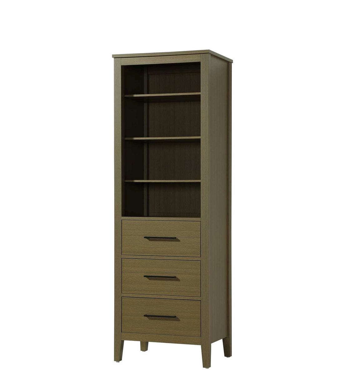 24 Inch Open Shelving Bath Storage Cabinet In Chestnut Brown