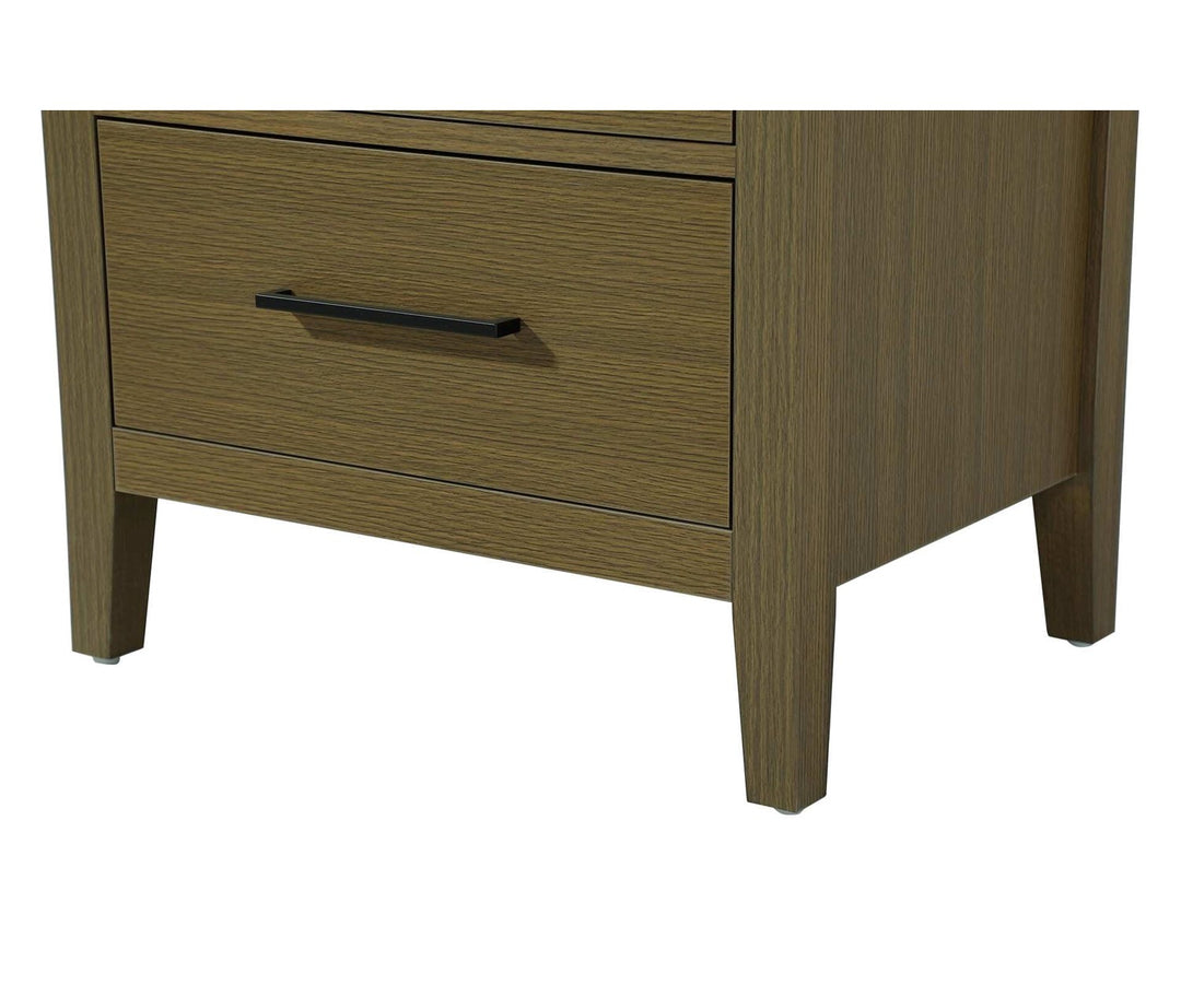 24 Inch Open Shelving Bath Storage Cabinet In Chestnut Brown