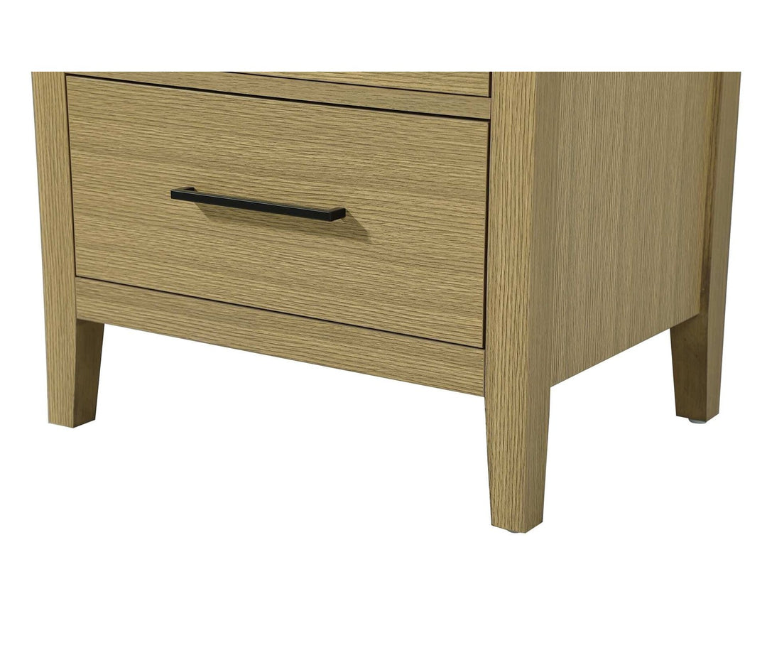 24 Inch Open Shelving Bath Storage Cabinet In Honey Brown