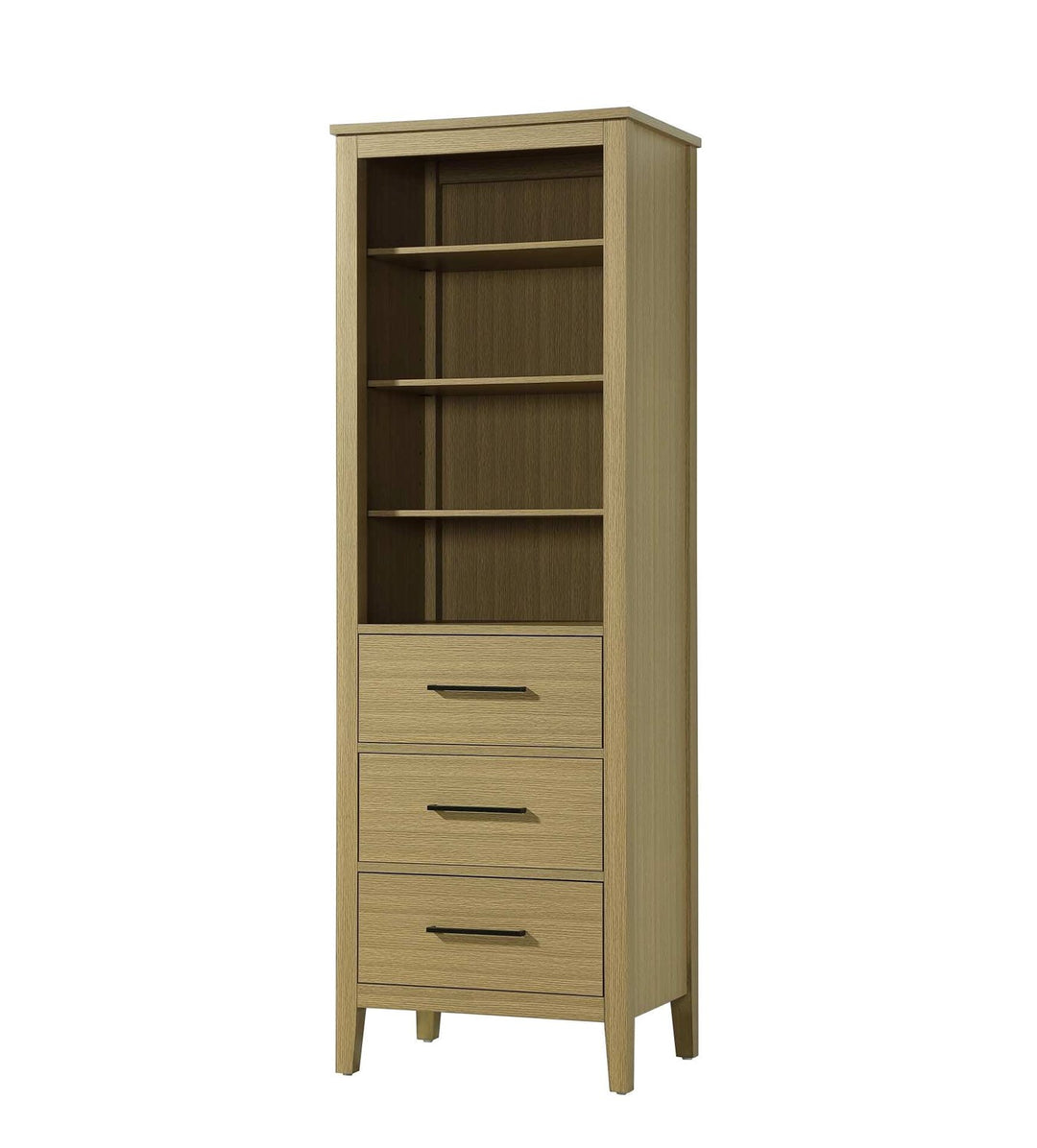 24 Inch Open Shelving Bath Storage Cabinet In Honey Brown