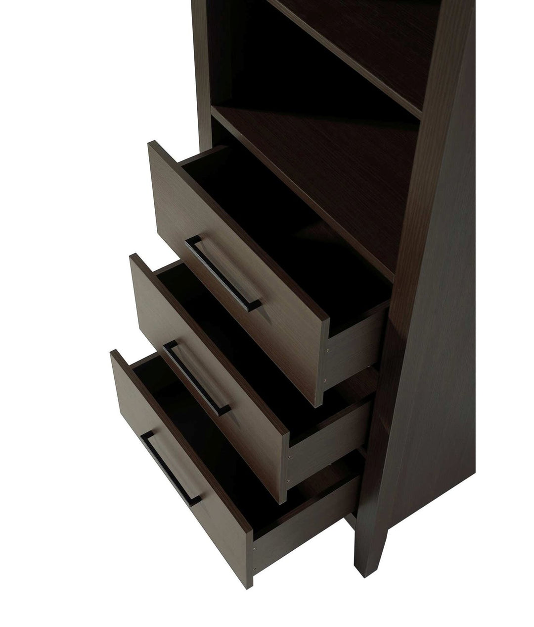 24 Inch Open Shelving Bath Storage Cabinet In Mocha Brown