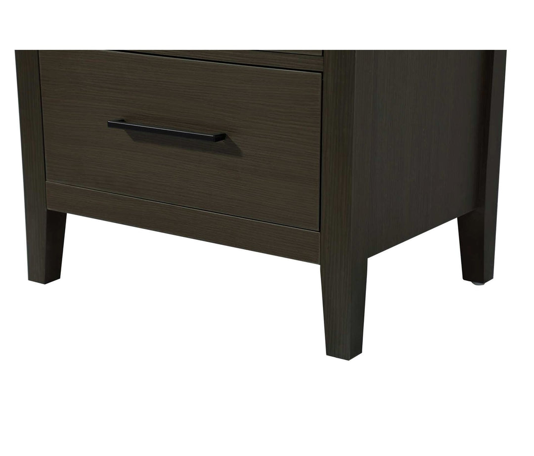 24 Inch Open Shelving Bath Storage Cabinet In Mocha Brown