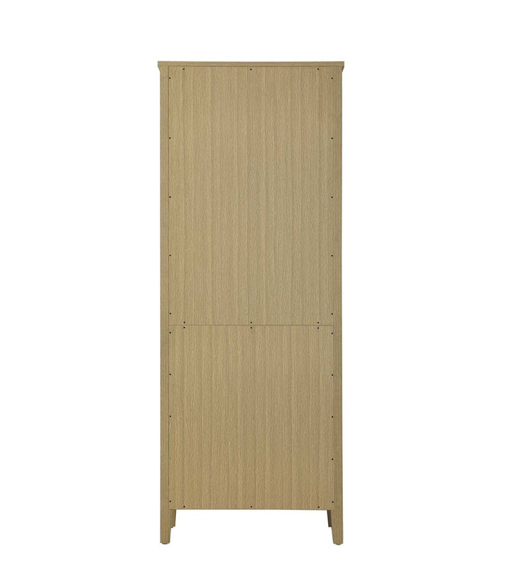 28 Inch Open Shelving Bath Storage Cabinet In Honey Brown