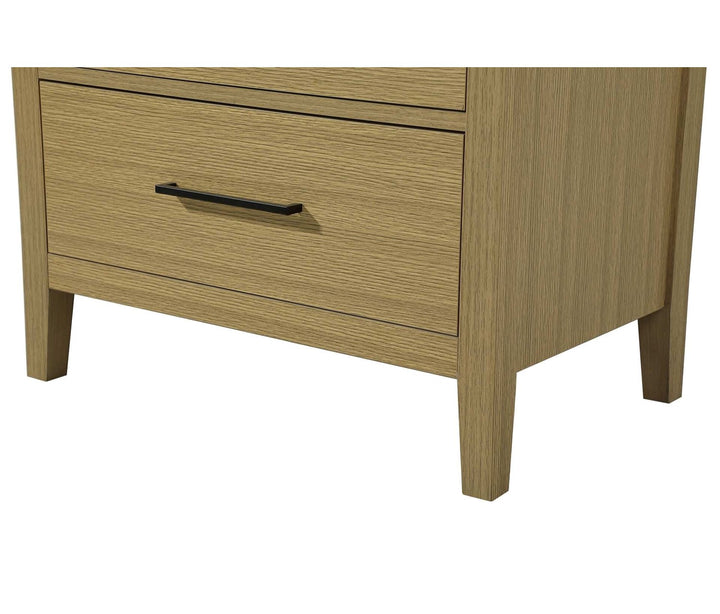 28 Inch Open Shelving Bath Storage Cabinet In Honey Brown