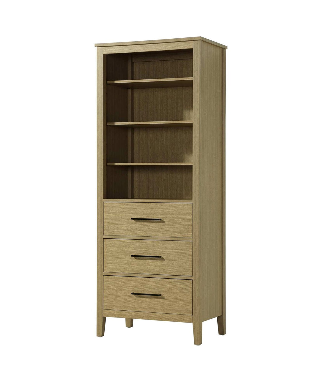 28 Inch Open Shelving Bath Storage Cabinet In Honey Brown
