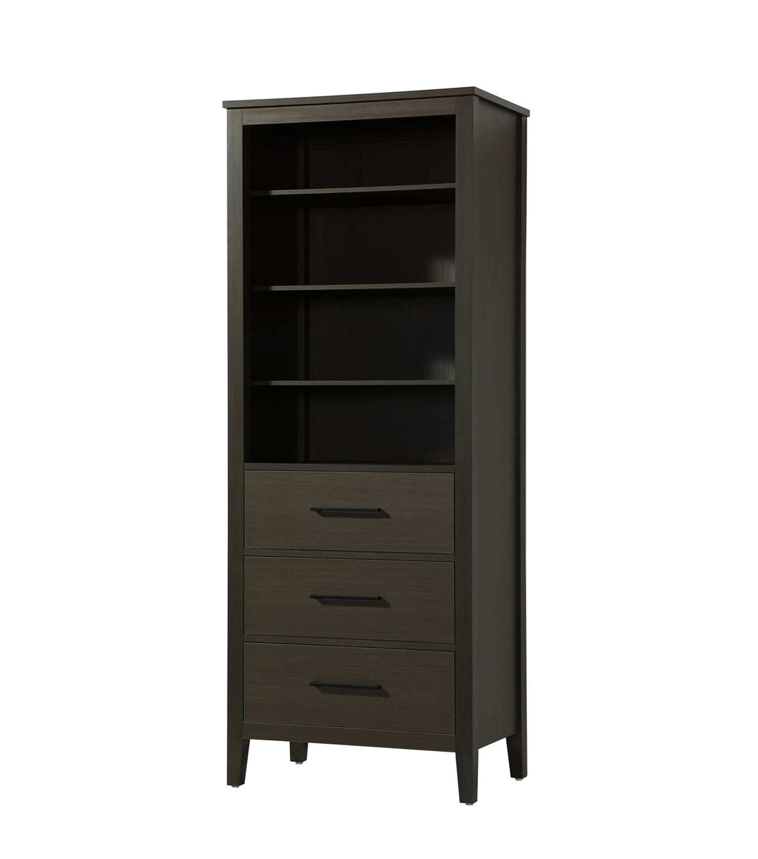 28 Inch Open Shelving Bath Storage Cabinet In Mocha Brown