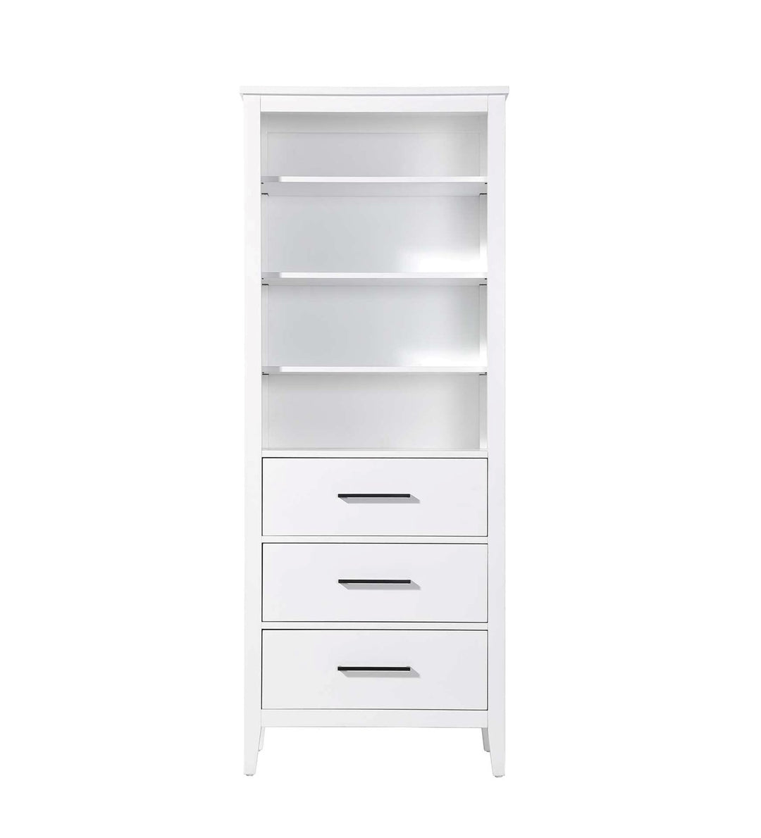 28 Inch Open Shelving Bath Storage Cabinet In White by Elegant Kitchen and Bath