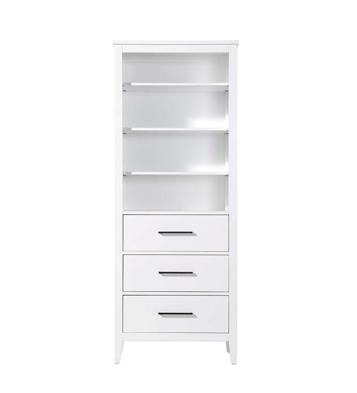 28 Inch Open Shelving Bath Storage Cabinet In White by Elegant Kitchen and Bath