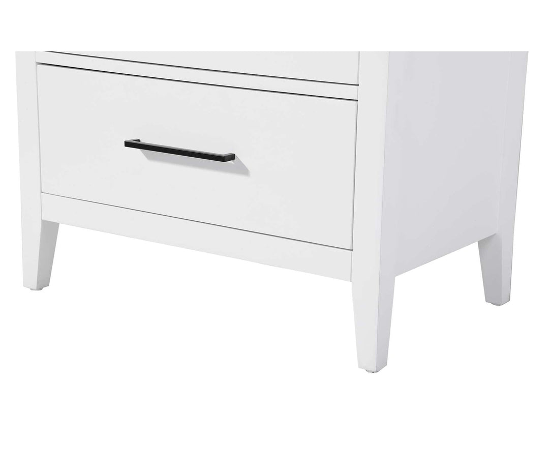 28 Inch Open Shelving Bath Storage Cabinet In White