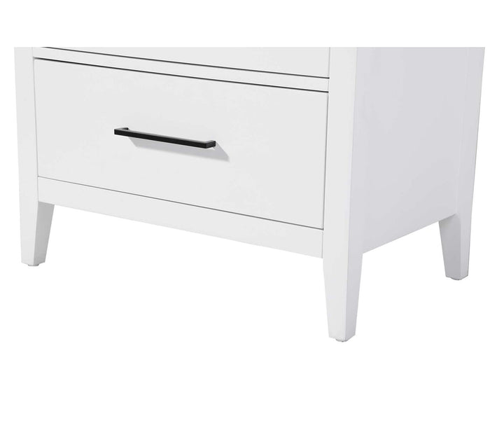 28 Inch Open Shelving Bath Storage Cabinet In White