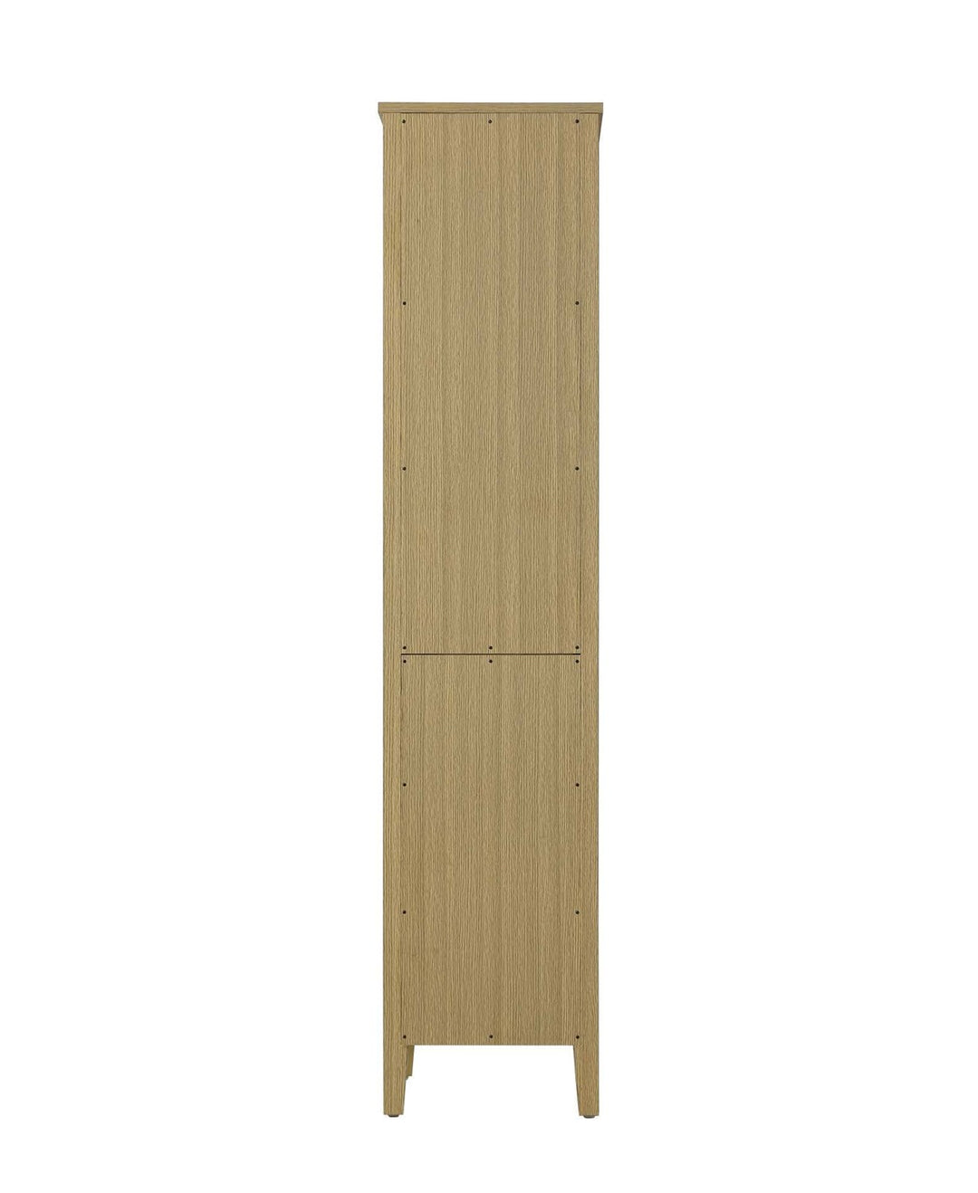 16 Inch Bath Storage Glass Cabinet In Honey Brown