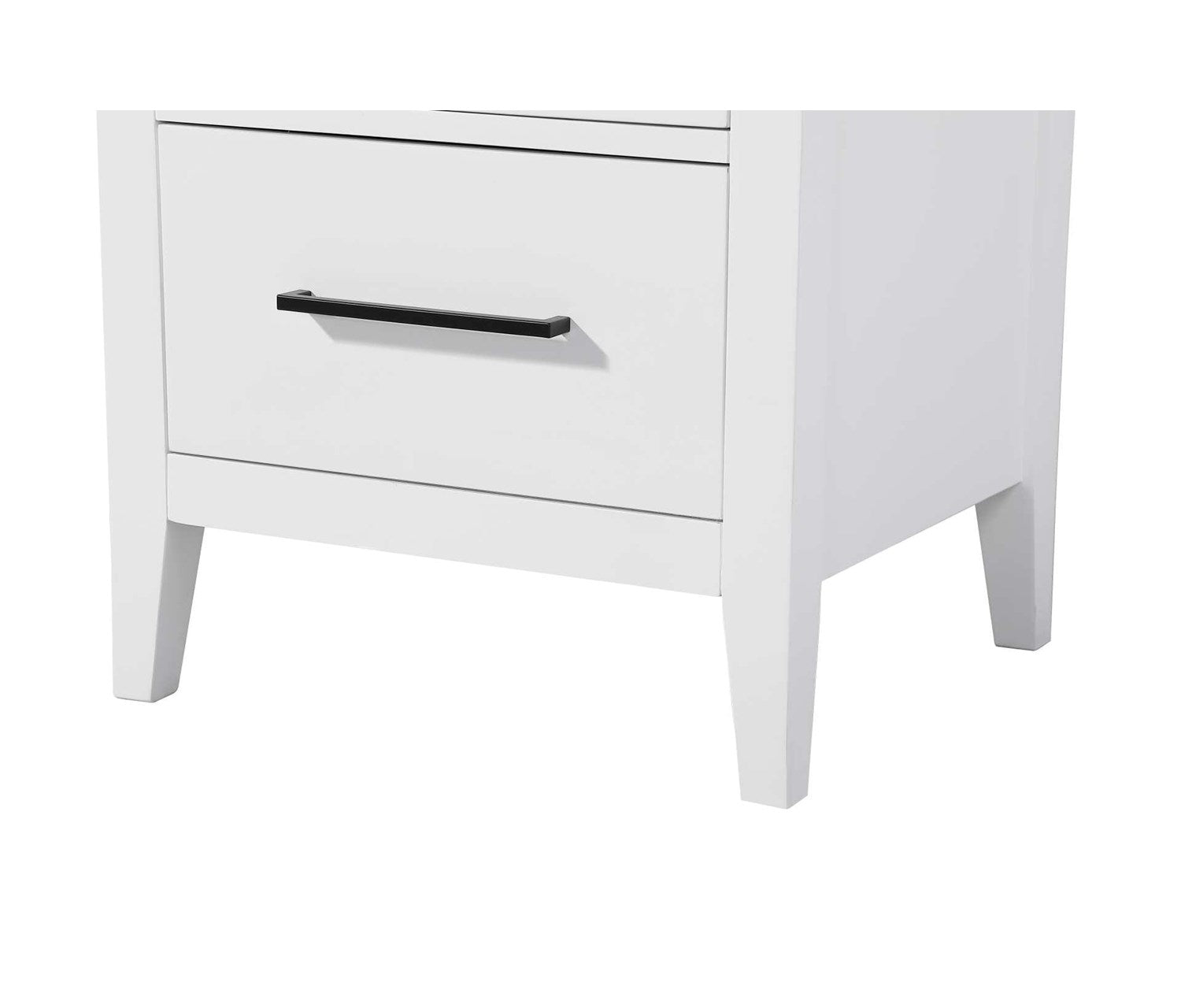 16 Inch Bath Storage Glass Cabinet In White