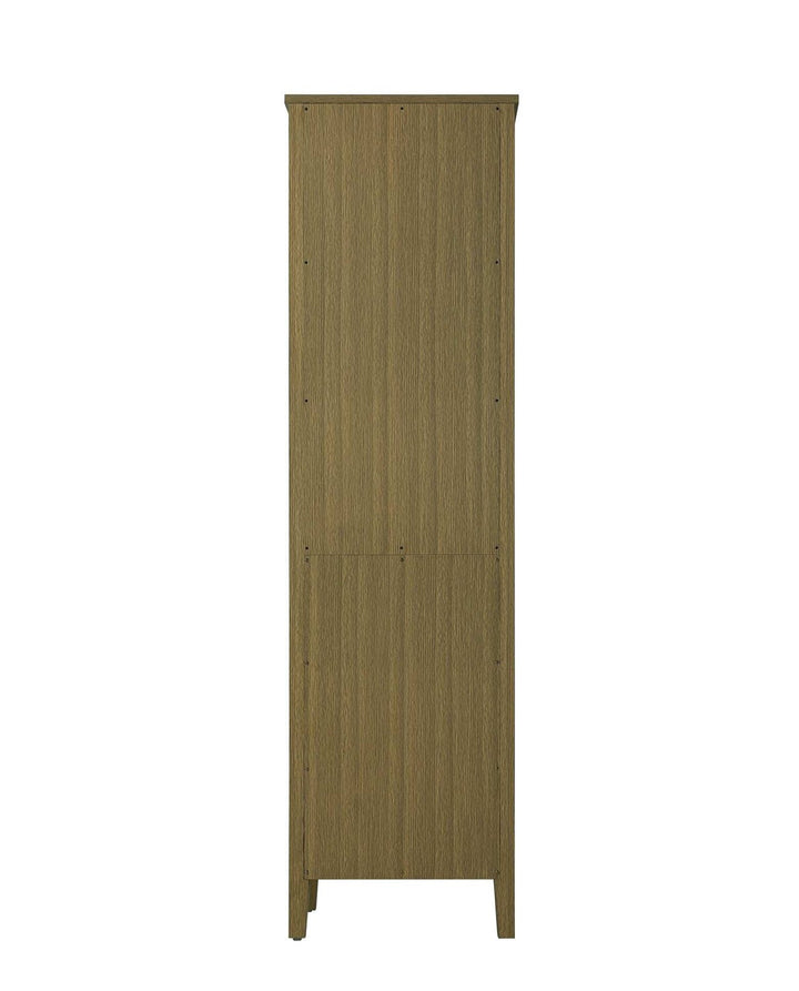20 Inch Bath Storage Glass Cabinet In Chestnut Brown
