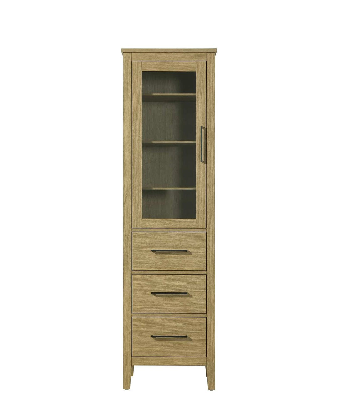 20 Inch Bath Storage Glass Cabinet In Honey Brown by Elegant Kitchen and Bath