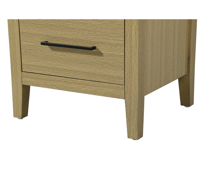 20 Inch Bath Storage Glass Cabinet In Honey Brown