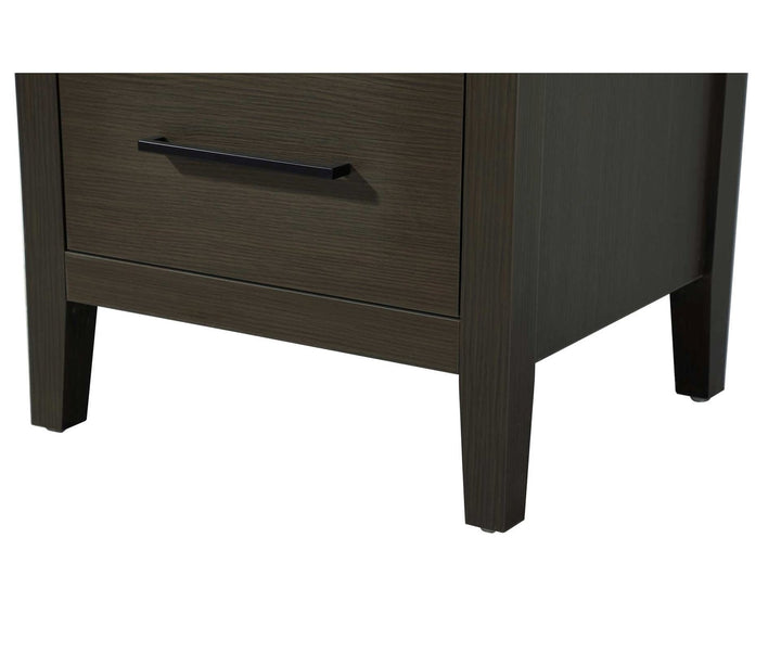 20 Inch Bath Storage Glass Cabinet In Mocha Brown
