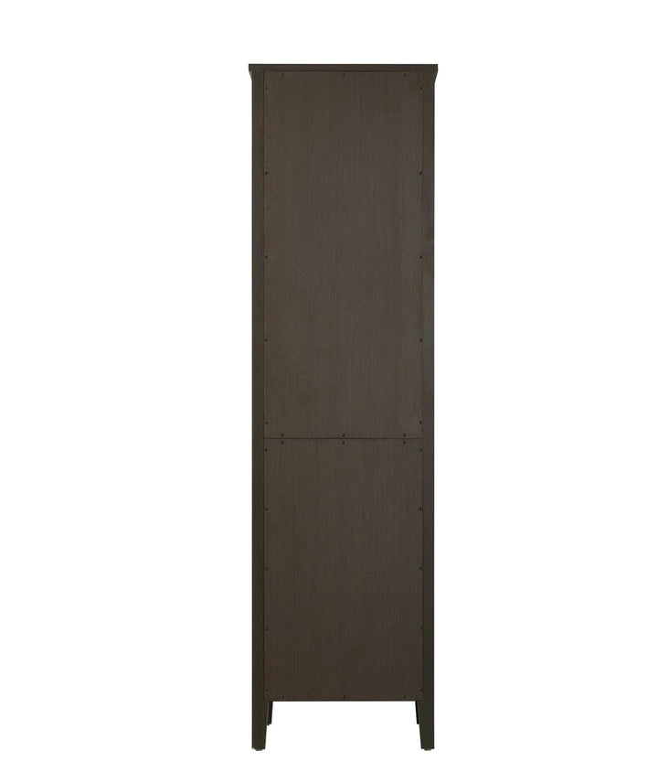 20 Inch Bath Storage Glass Cabinet In Mocha Brown