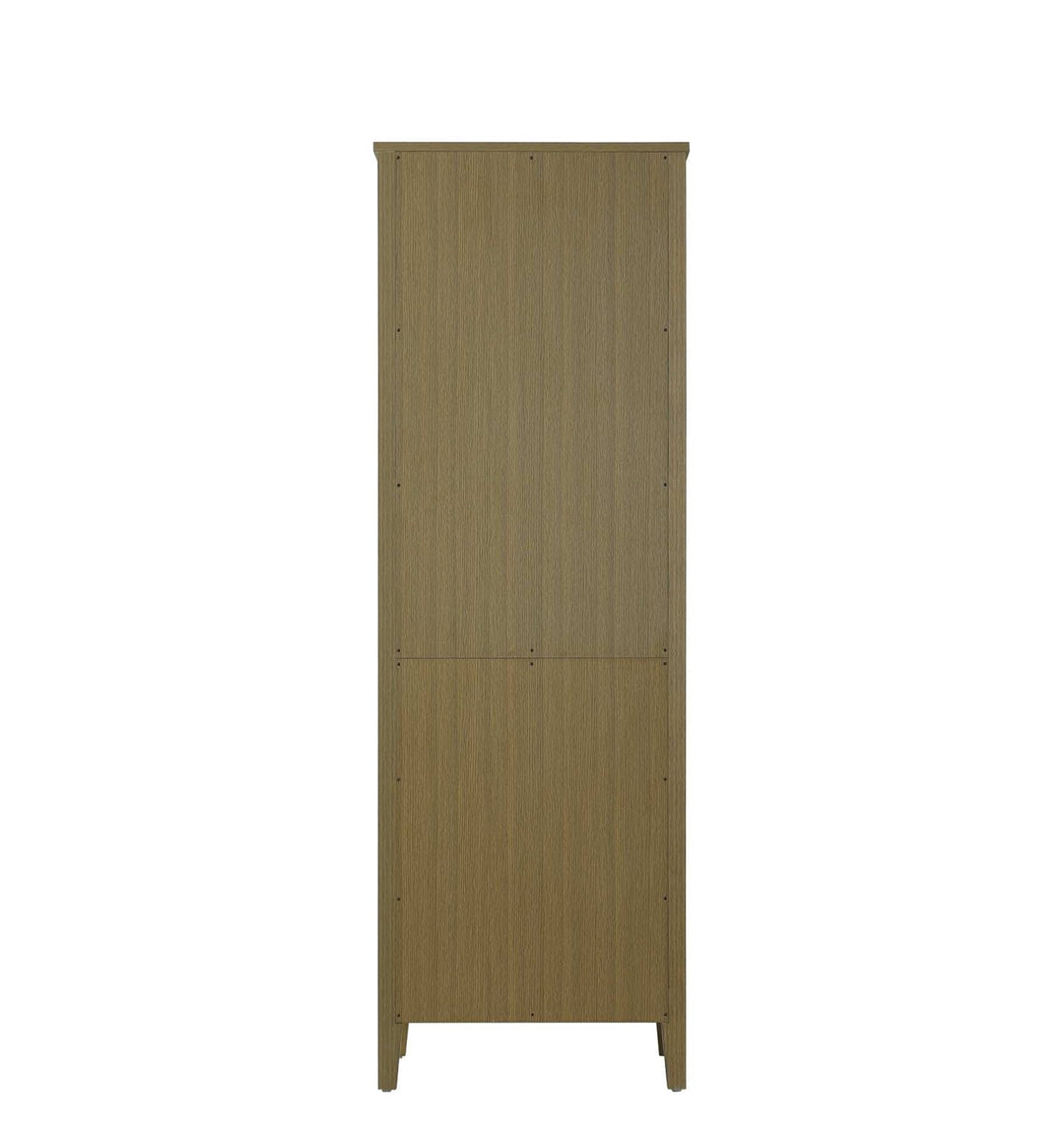 24 Inch Bath Storage Glass Cabinet In Chestnut Brown