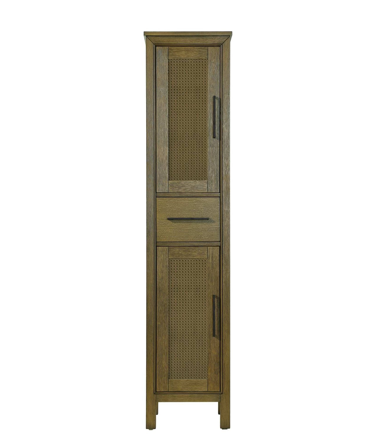 16 Inch Bath Storage Cabinet In Hazel Oak by Elegant Kitchen and Bath