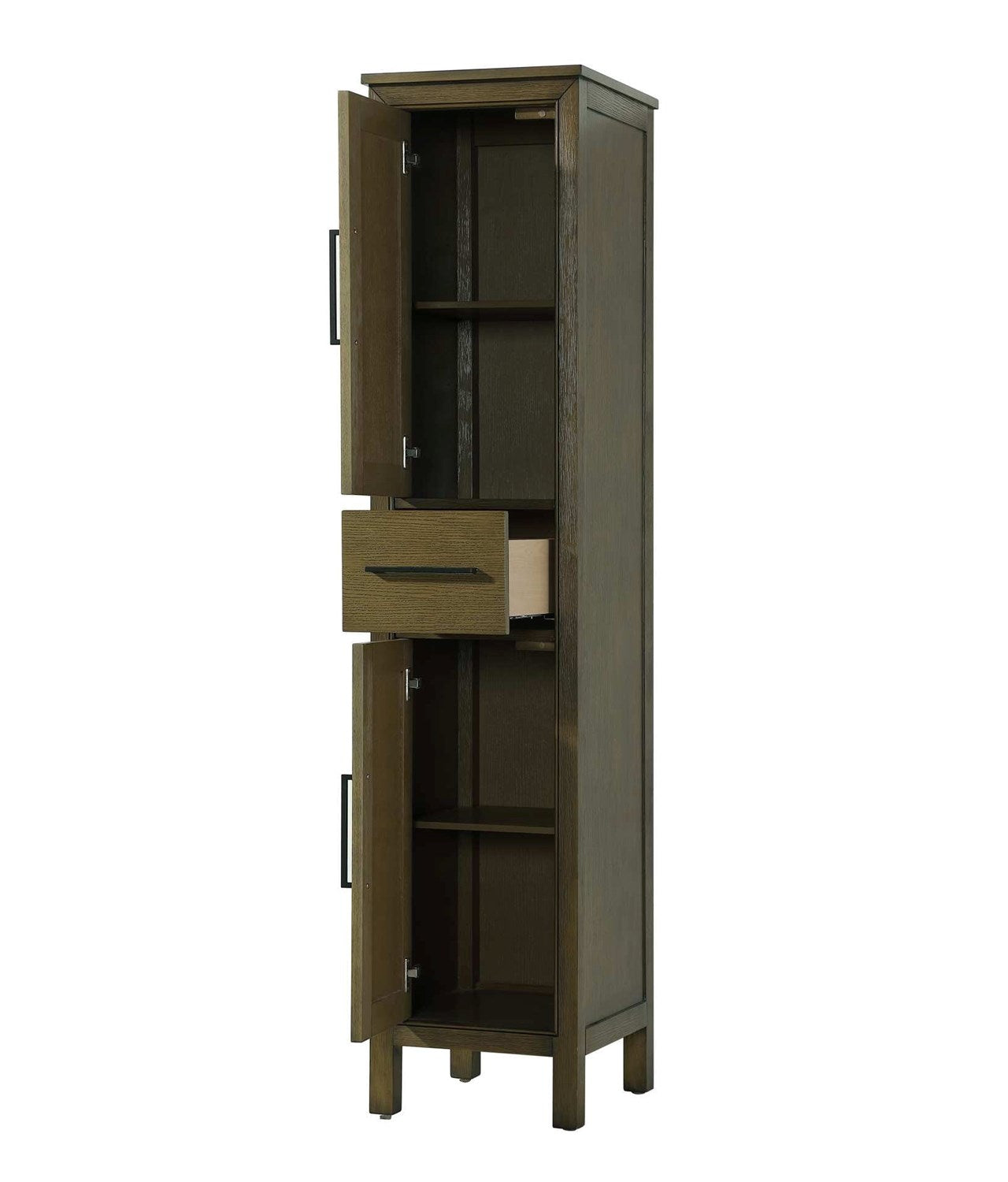 16 Inch Bath Storage Cabinet In Hazel Oak