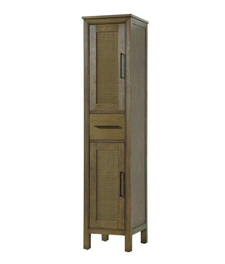 16 Inch Bath Storage Cabinet In Hazel Oak