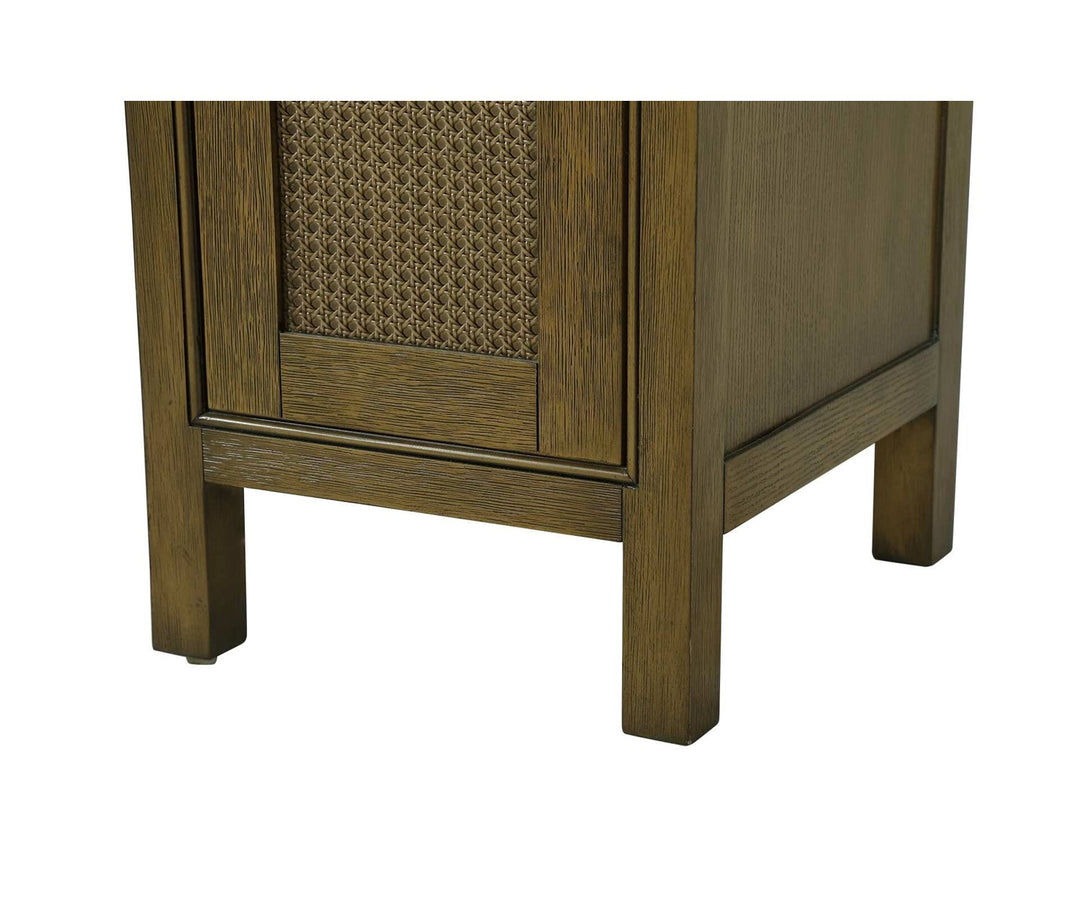 16 Inch Bath Storage Cabinet In Hazel Oak