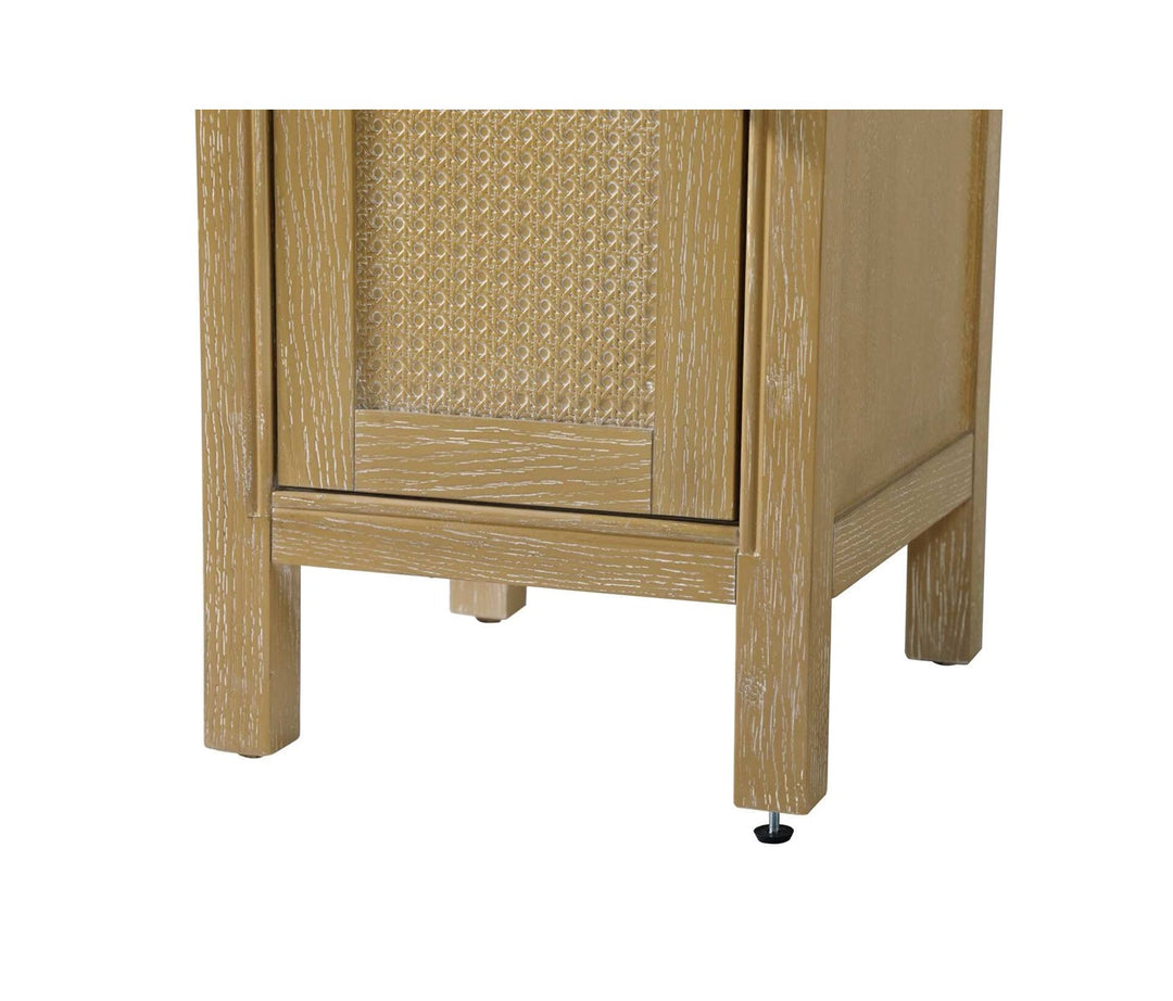 16 Inch Bath Storage Cabinet In Linen Oak
