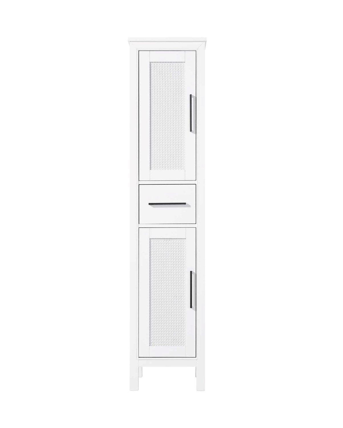 16 Inch Bath Storage Cabinet In White by Elegant Kitchen and Bath