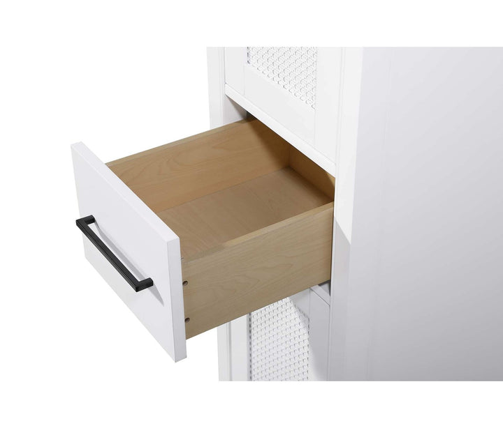 16 Inch Bath Storage Cabinet In White