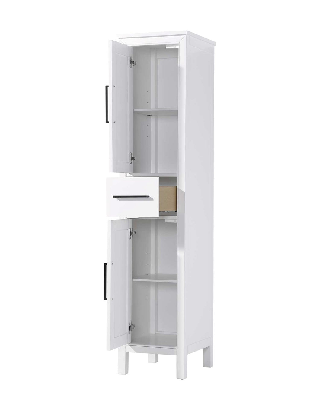 16 Inch Bath Storage Cabinet In White