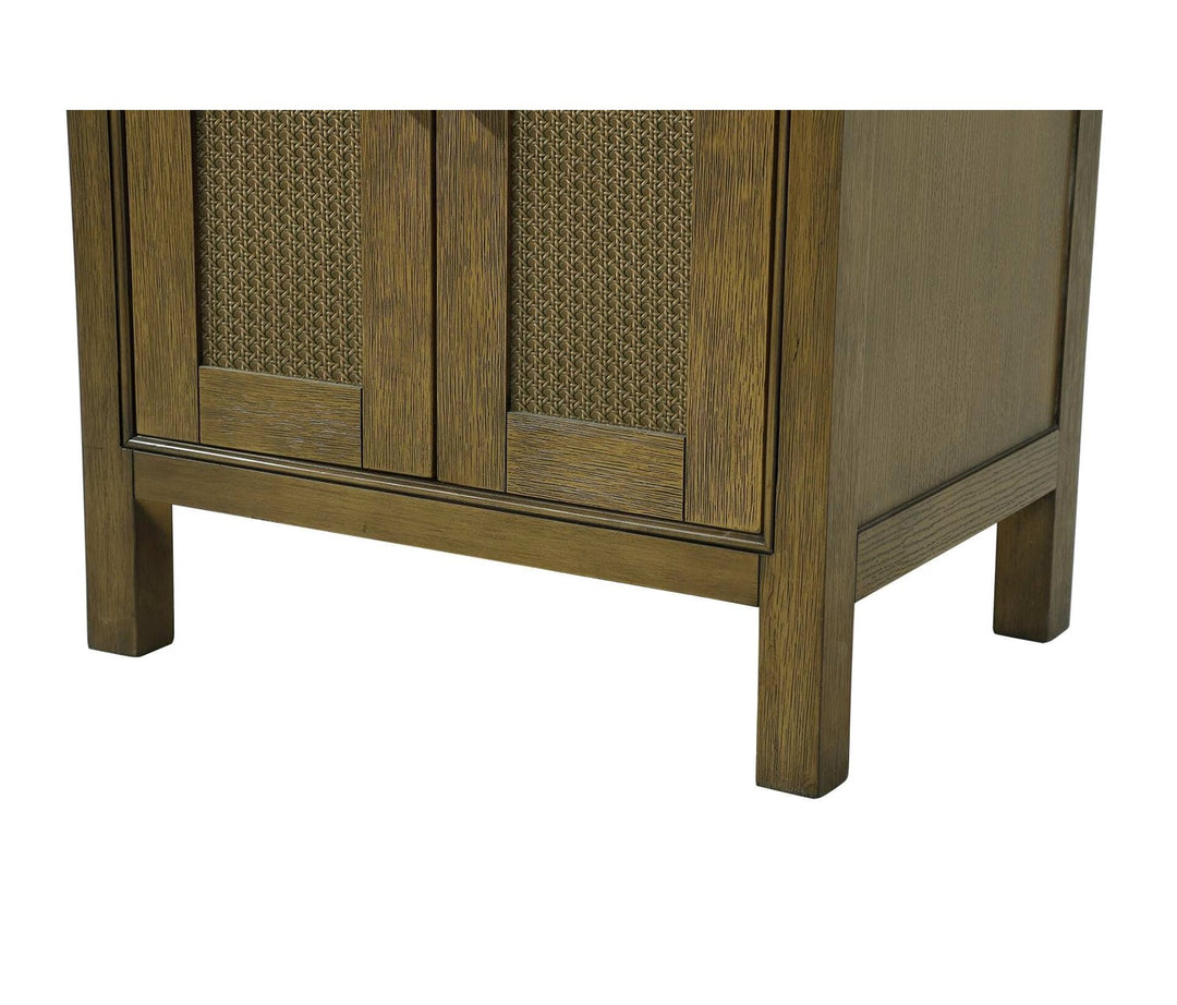 24 Inch Bath Storage Cabinet In Hazel Oak