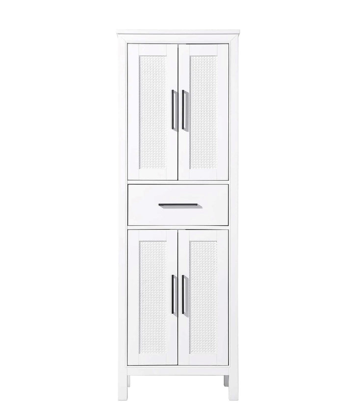 24 Inch Bath Storage Cabinet In White by Elegant Kitchen and Bath
