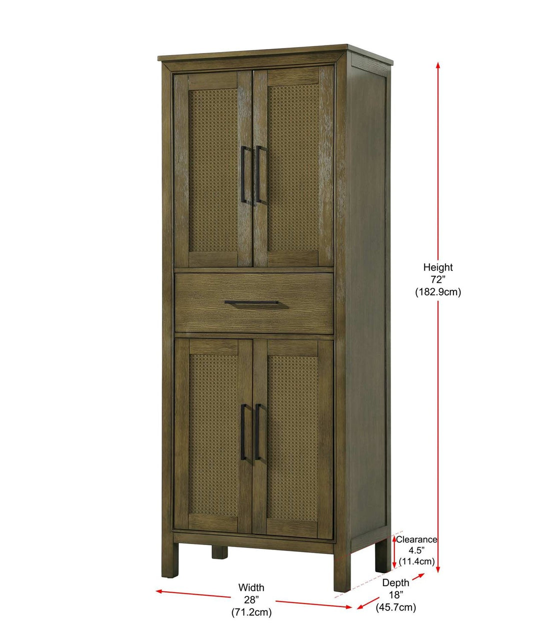 28 Inch Bath Storage Cabinet In Hazel Oak