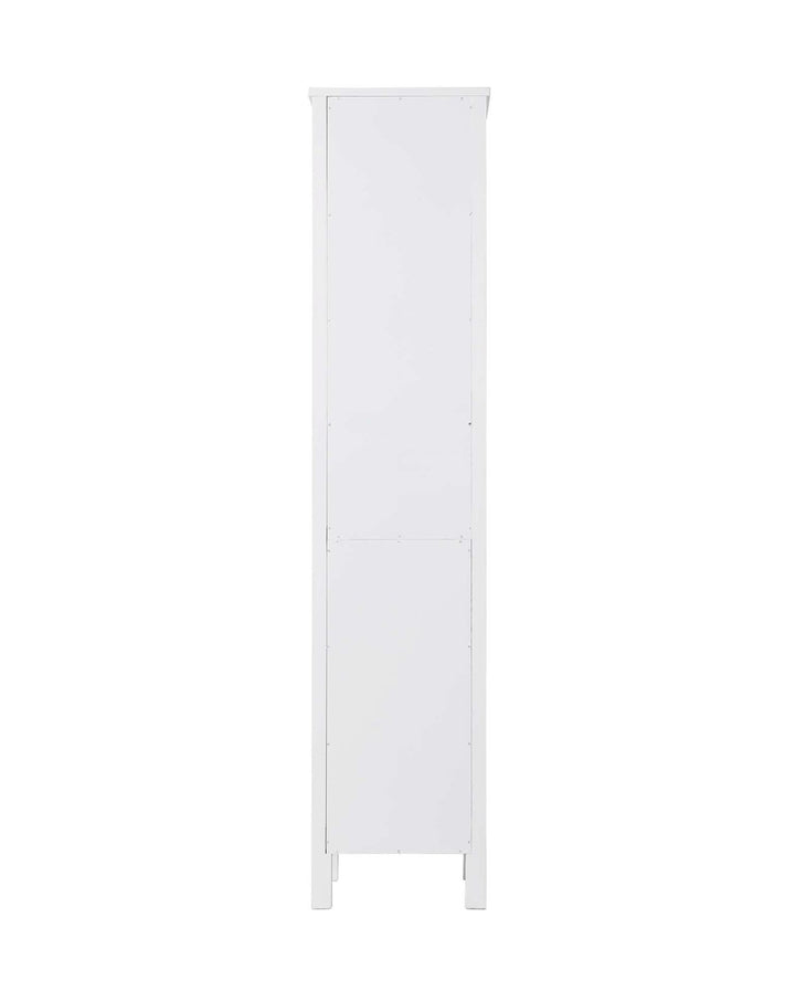 16 Inch Open Shelving Bath Storage Cabinet In White