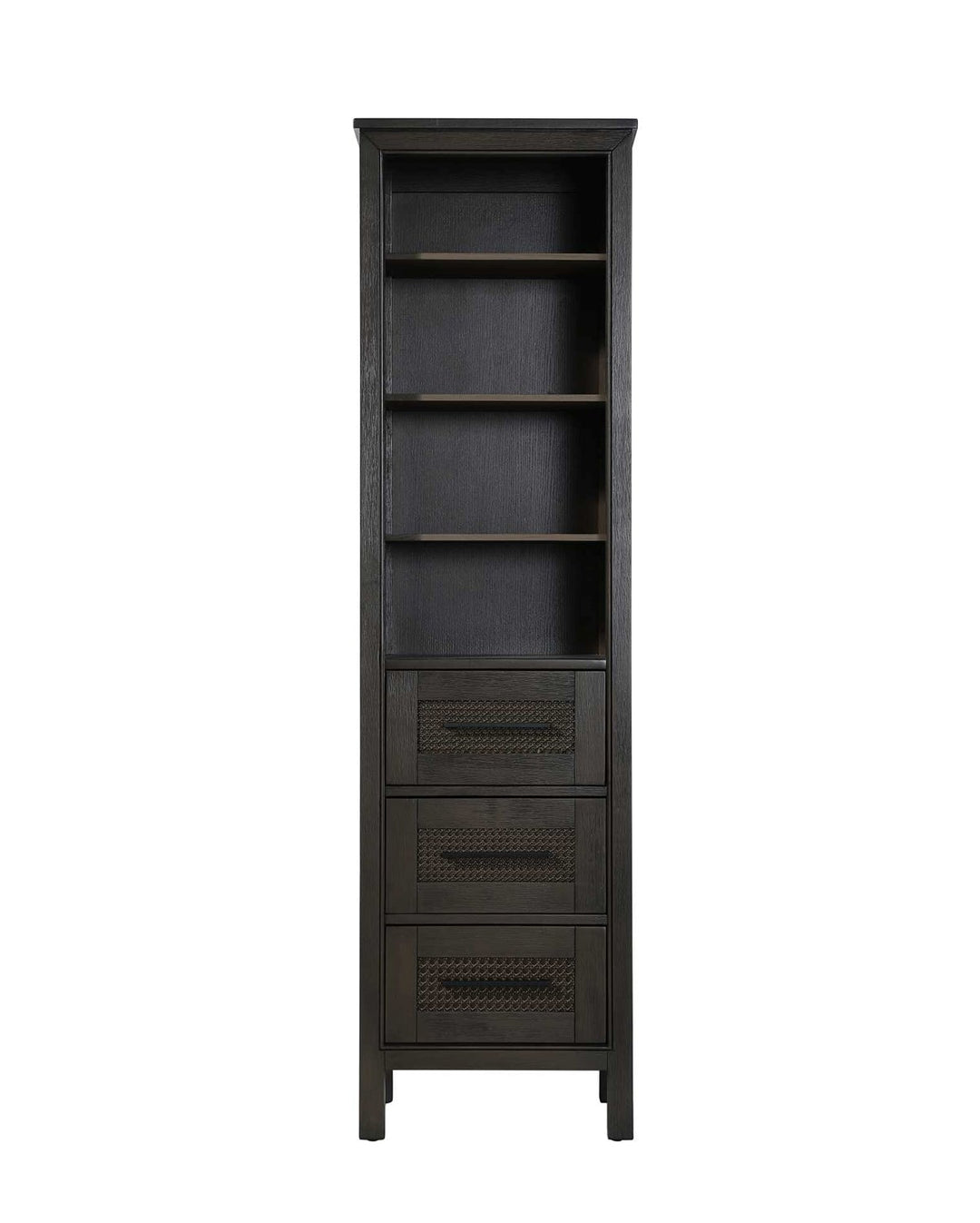20 Inch Open Shelving Bath Storage Cabinet In Chocolate Oak by Elegant Kitchen and Bath