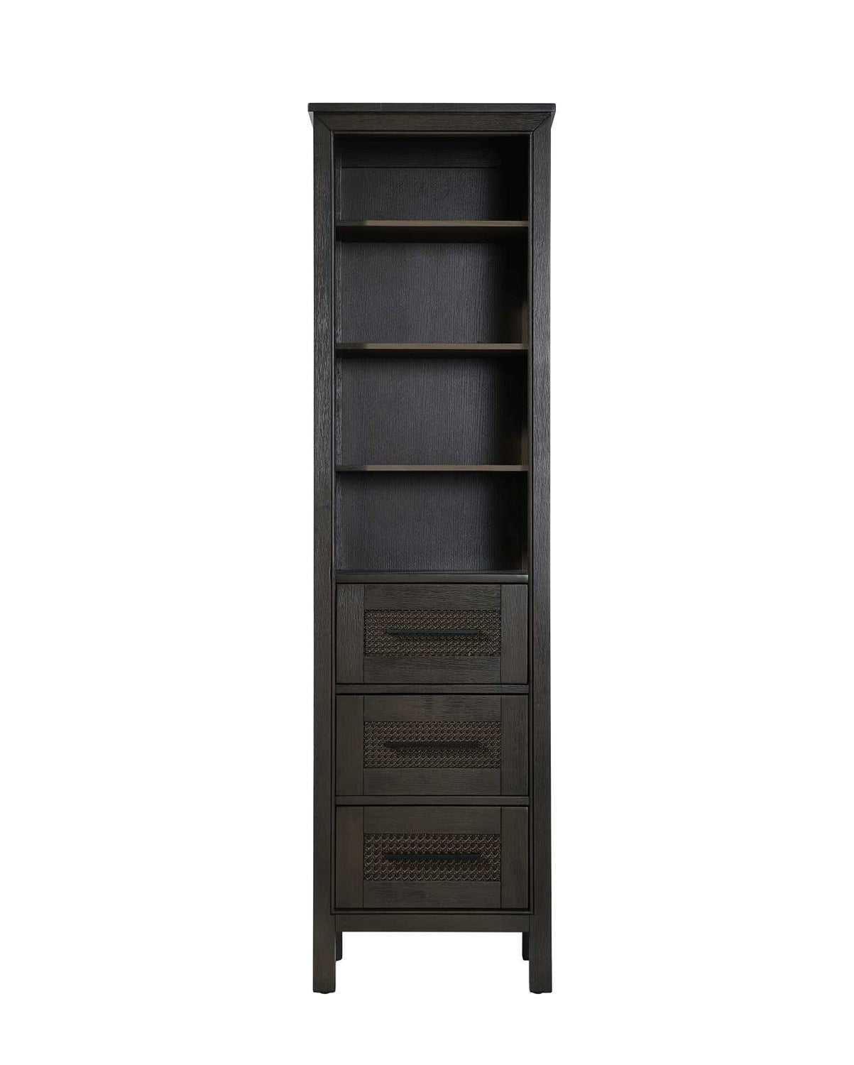 20 Inch Open Shelving Bath Storage Cabinet In Chocolate Oak by Elegant Kitchen and Bath