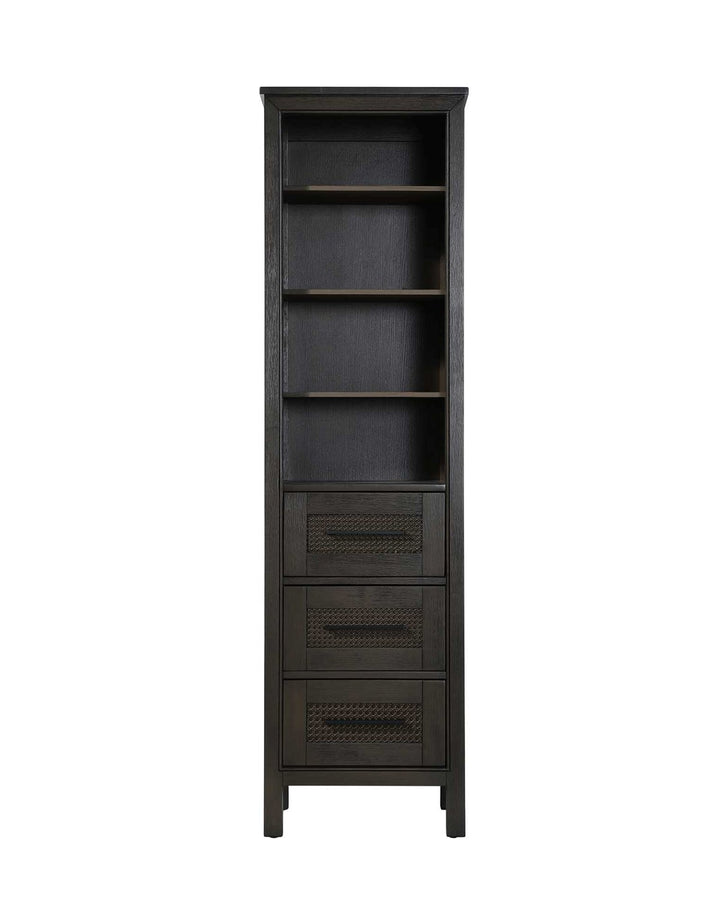 20 Inch Open Shelving Bath Storage Cabinet In Chocolate Oak by Elegant Kitchen and Bath