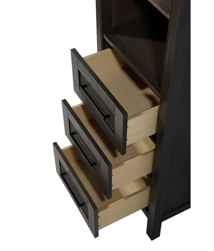 20 Inch Open Shelving Bath Storage Cabinet In Chocolate Oak