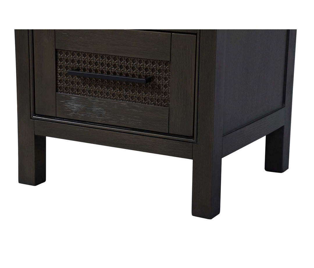 20 Inch Open Shelving Bath Storage Cabinet In Chocolate Oak