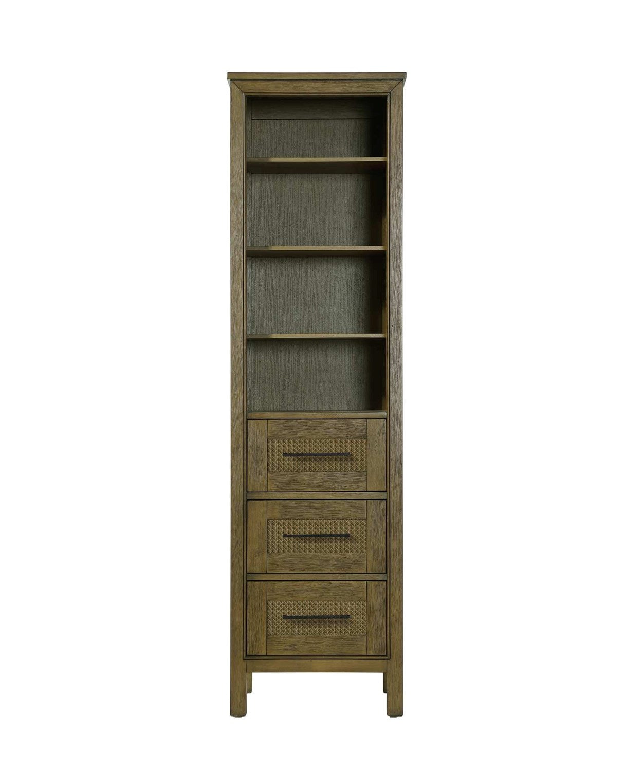 20 Inch Open Shelving Bath Storage Cabinet In Hazel Oak by Elegant Kitchen and Bath