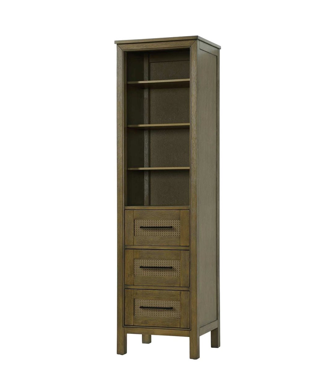 20 Inch Open Shelving Bath Storage Cabinet In Hazel Oak