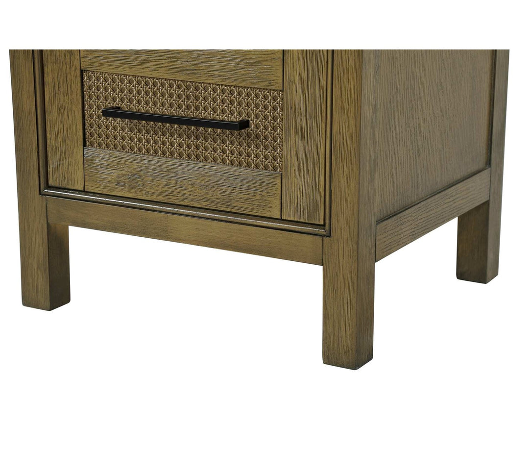 20 Inch Open Shelving Bath Storage Cabinet In Hazel Oak