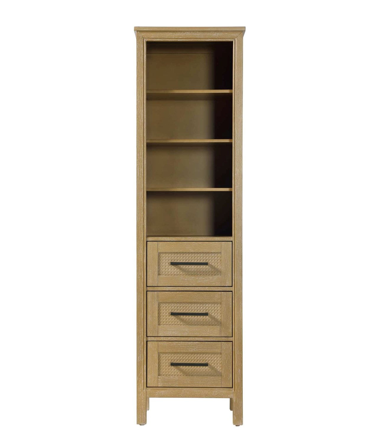 20 Inch Open Shelving Bath Storage Cabinet In Linen Oak by Elegant Kitchen and Bath