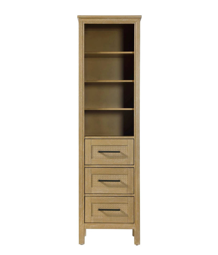20 Inch Open Shelving Bath Storage Cabinet In Linen Oak by Elegant Kitchen and Bath