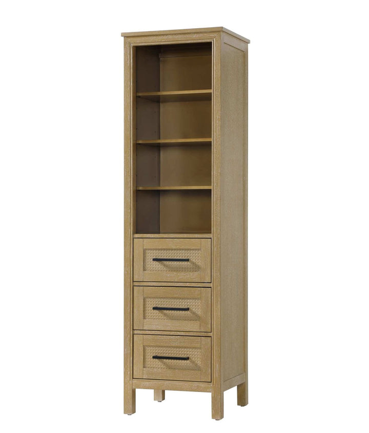 20 Inch Open Shelving Bath Storage Cabinet In Linen Oak