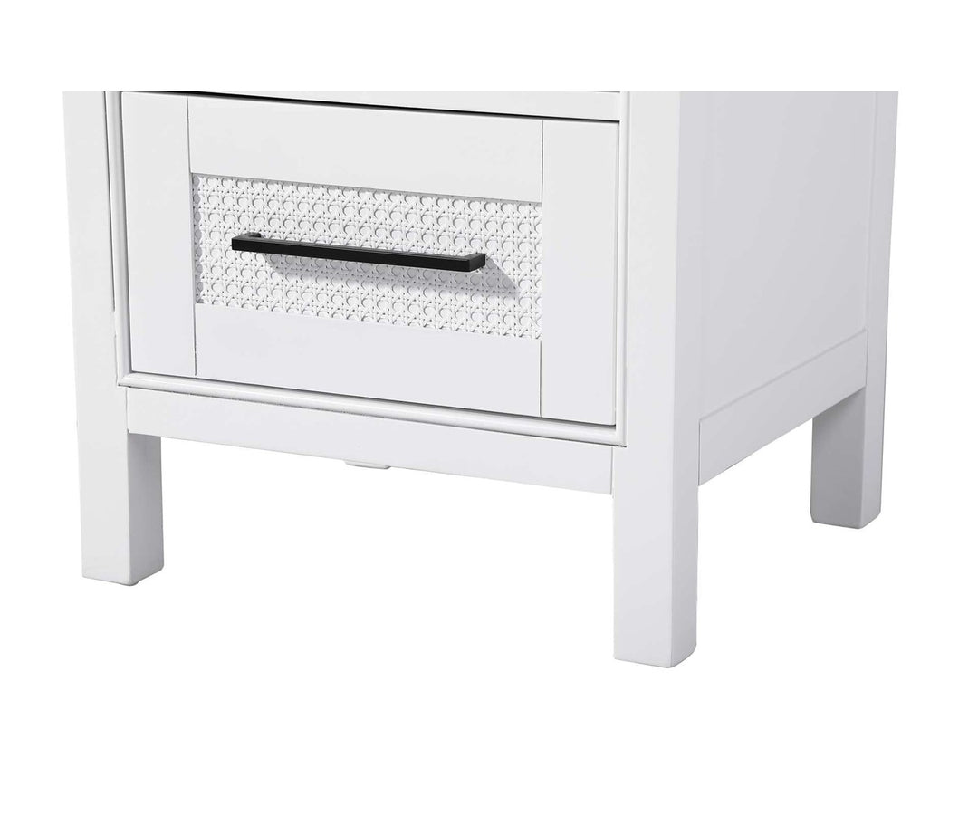 20 Inch Open Shelving Bath Storage Cabinet In White